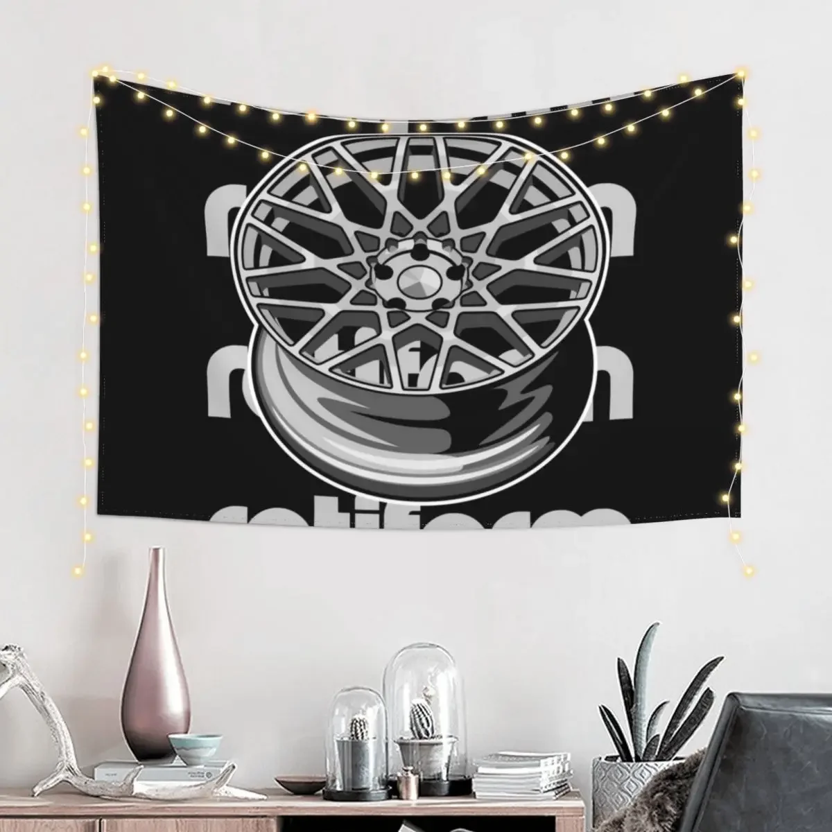 Ротифорный обод гоночного колеса автомобильный гобелен ковер украшение стены