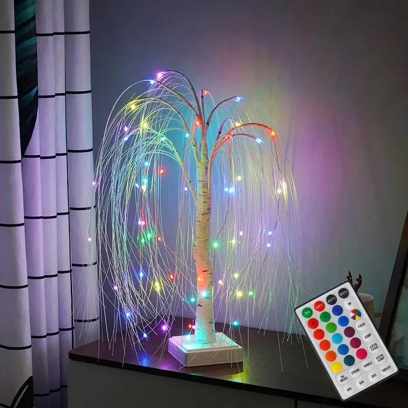 

Светодиодная настольная лампа из искусственной ивы, 16 цветов