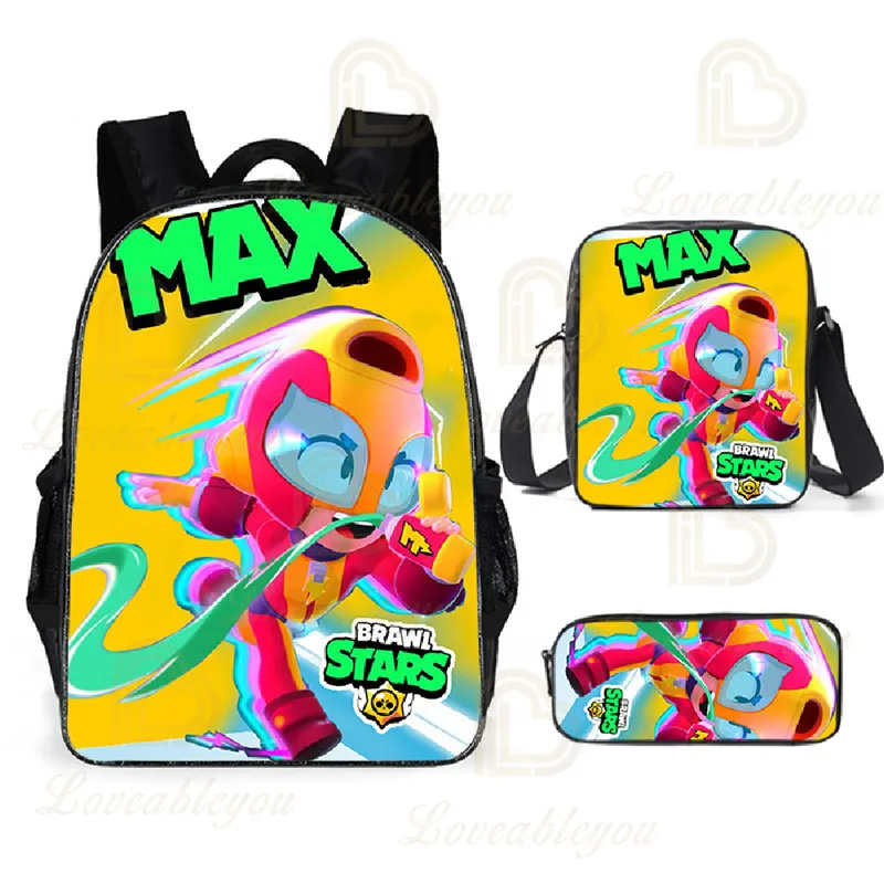 

Shooter Shoot Kids Pencil Bag Leon Shooting Game 3D Print Student Backpack Boys Girls Harajuku Cartoon Shoulder Pencil Teen Bag