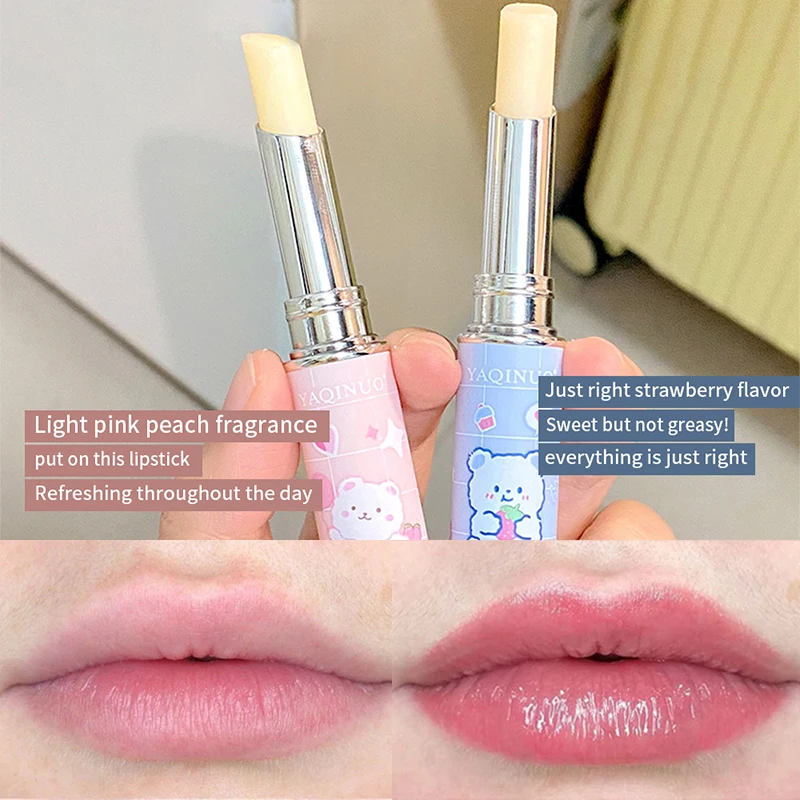 

1PCS Strawberry Lip Balm Refreshing Non-sticky Nourishing Lipstick Natural Moisturizing Anti-drying Reduce Lip Lines Lips Care