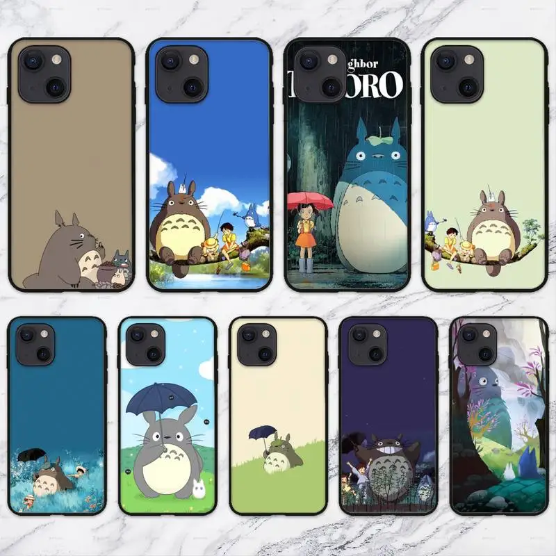 

Милый чехол для телефона с рисунком в стиле аниме Мой сосед Тоторо хибли для iPhone 11 12 Mini 13 14 Pro XS Max X 8 7 6s Plus 5 SE XR