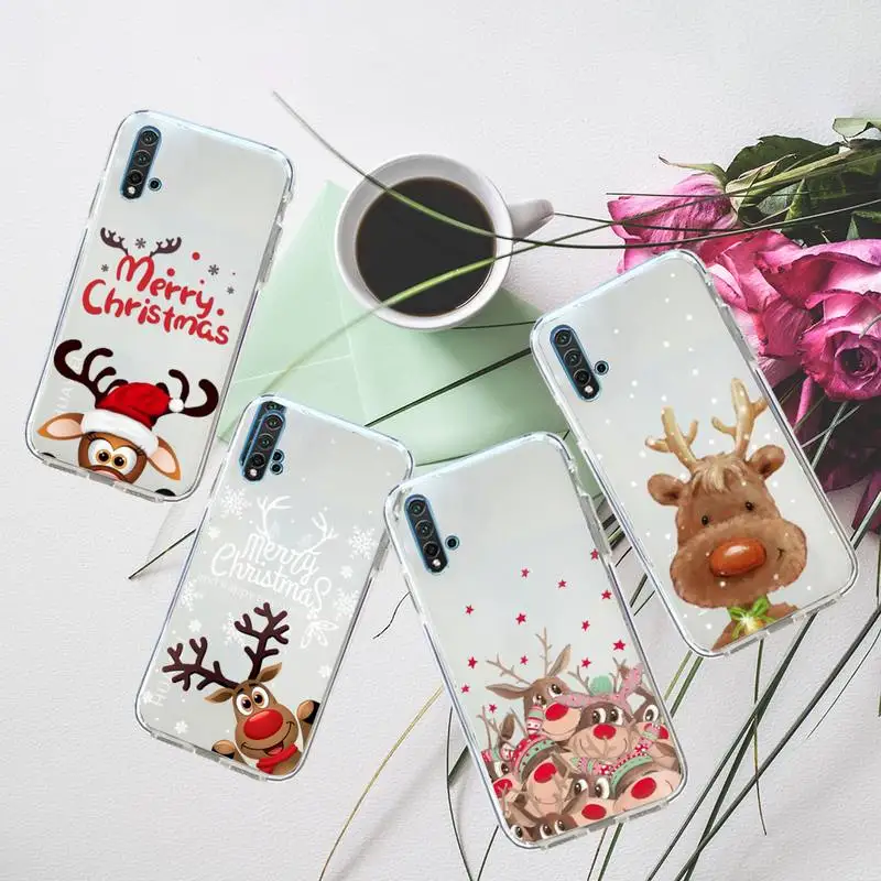 

Merry christmas santa elk snowflake gift Phone Case for Huawei honor P mate Y 20 30 40 10 8 5 6 7 9 i x c pro lite prime smart