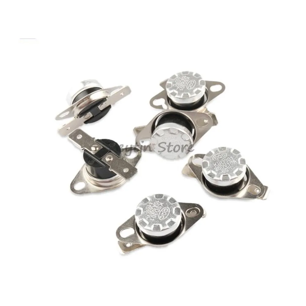 5 шт. KSD301 250 В 10 А нормально закрытый открытый 40/50/60/70 ~ 160 градусов переключатель