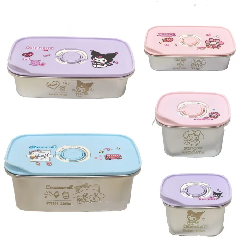 Sanrio Kuromi Bento Box Студенческие изолированные пакеты для обеда Пикник Кемпинг