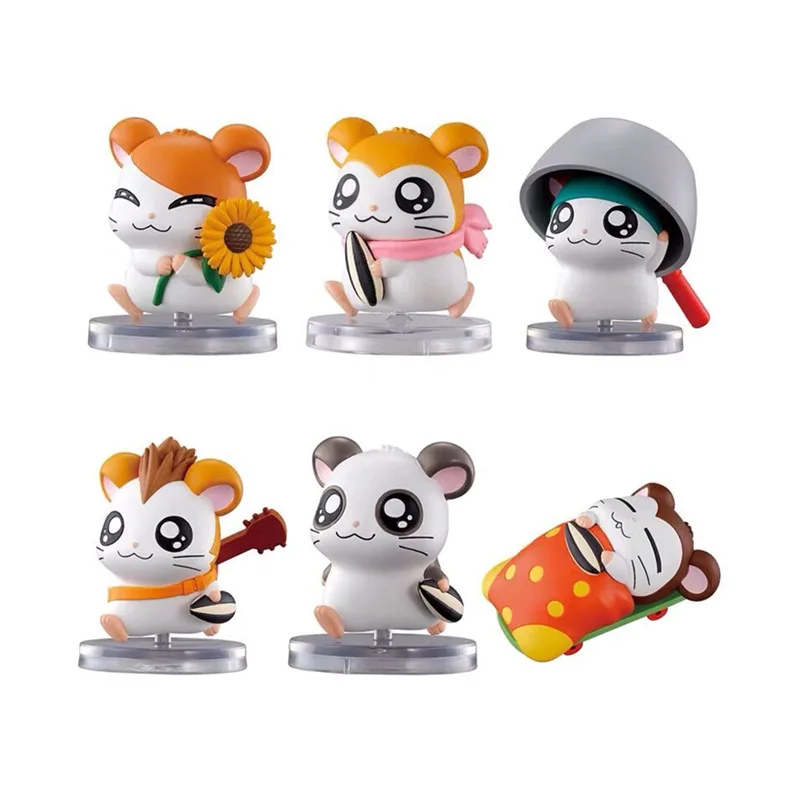 

6Pieces Trotting Hamtaro Figure Anime Figures Action Model Collection Cartoon toys
