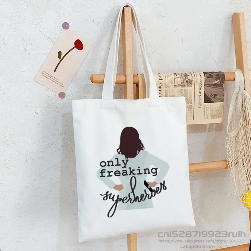 

Greys Anatomy You're My Person 90s Nurse Doctor Printing Bag Women Bag Canvas Bag College Students Shopping Bag Shoulder Bags