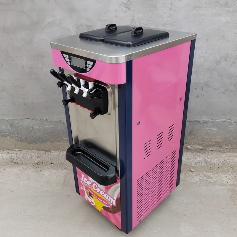

Трехцветный коммерческий аппарат для приготовления мягкого мороженого, вертикальный умный подсластитель для приготовления мороженого