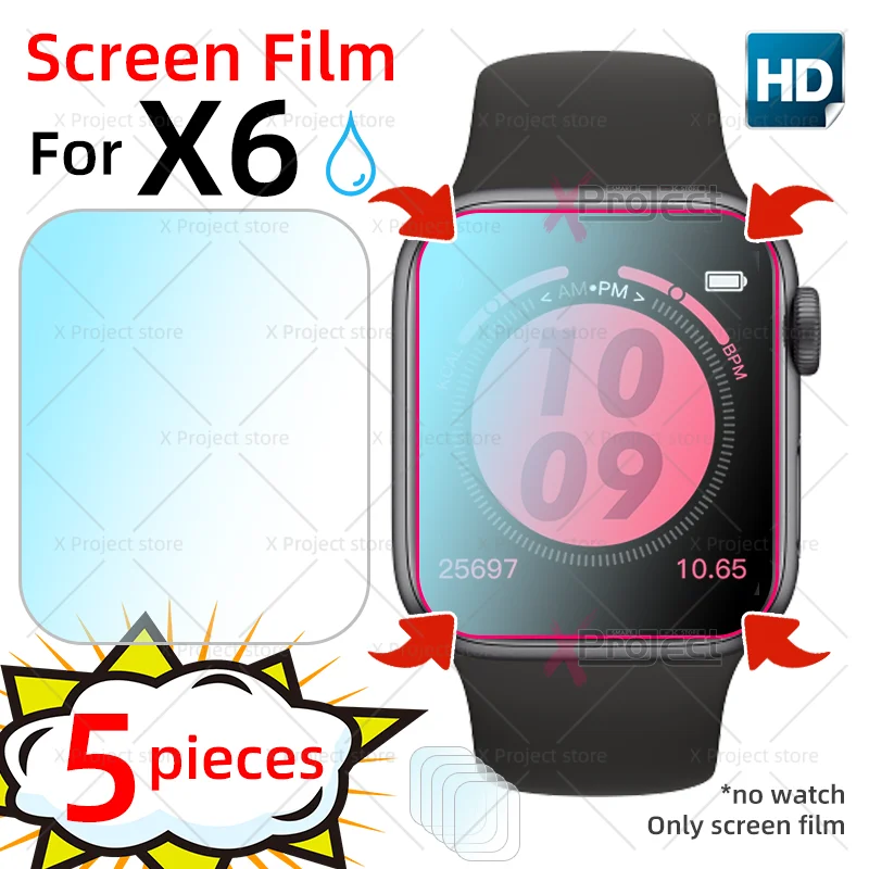

X6 Screen Film Smart Watch iwo SmartWatch Hydrogel Protective Film Screen Protector watch6 PK series6 iwo 13 14 X7 X8 pro max
