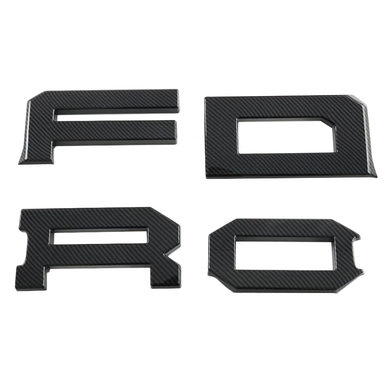 

Передняя решетка, эмблема, буква, декоративная крышка, отделка для Ford Bronco Raptor 2024 2025, хромированные автомобильные наклейки из АБС-пластика, внешние аксессуары