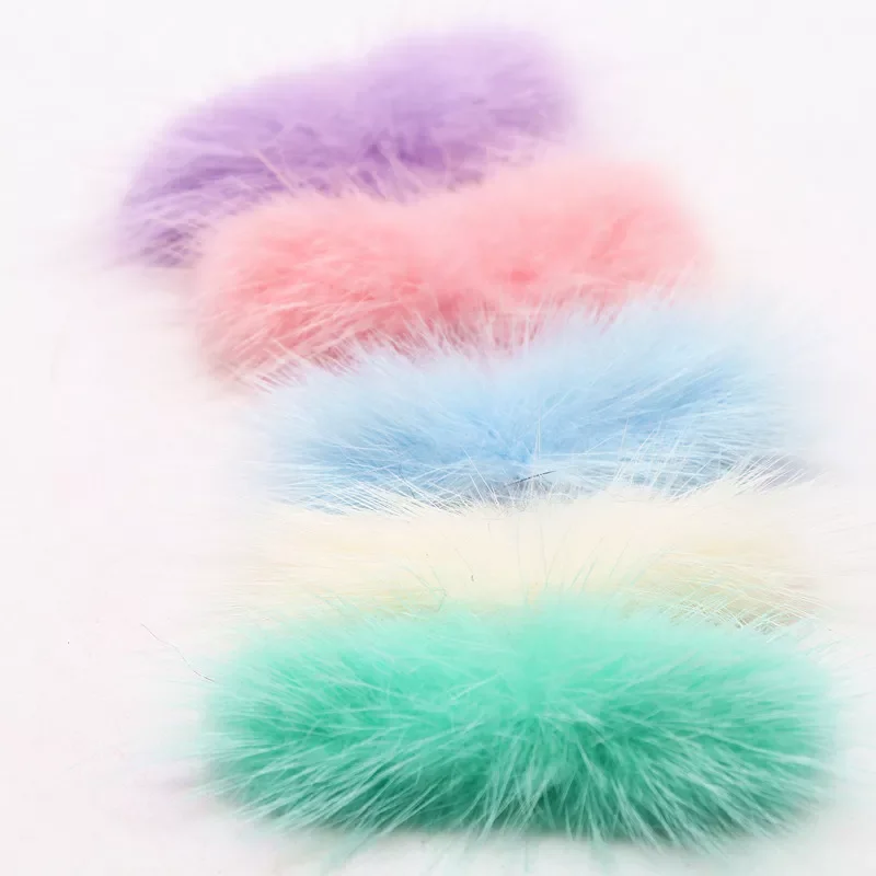 

5pc/40pcs Fur Pompoms Bowknot 2-3cm*6-7cm Bow Tie Mink Pom Poms Soft Pompon DIY Hair Accessories Decor Clothing Hats Supplies
