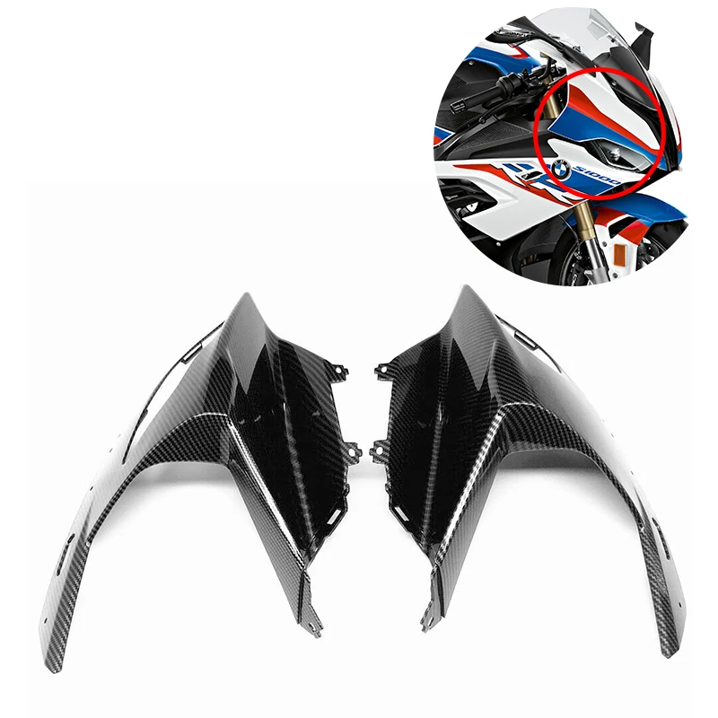 

Для BMW S1000RR S 1000RR S1000 RR 2015-2019 ультрауглеродное волокно ВЕРХНЯЯ ПЕРЕДНЯЯ передняя фара обтекатель