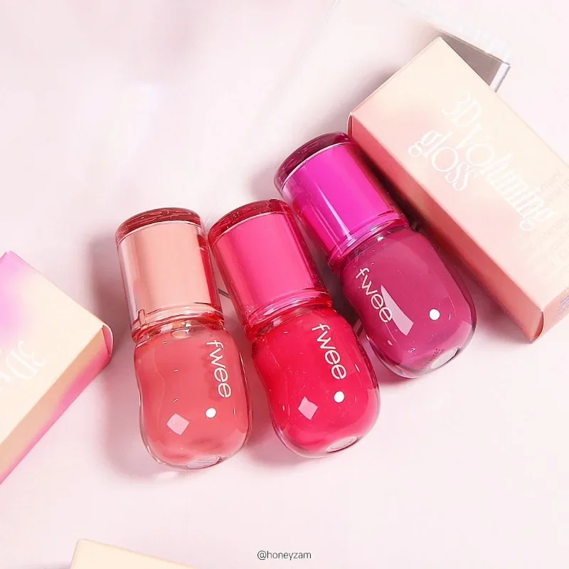 Корейский объемный блеск Fwee для губ с эффектом воды глазурь питательная