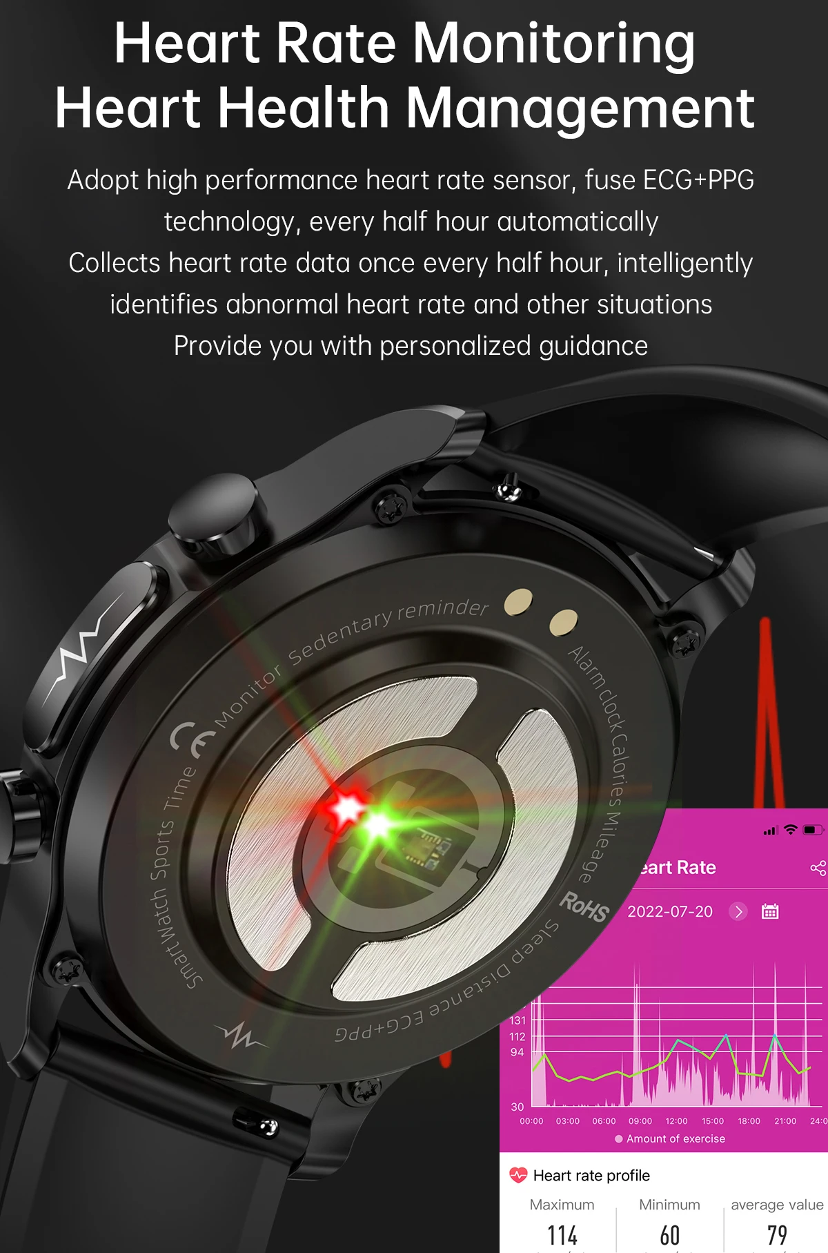 2022New ECG+PPG Smart Watch Men Laser Treatment Of Hypertension Hyperglycemia Hyperlipidemia Heart Rate Healthy Sport Smartwatch