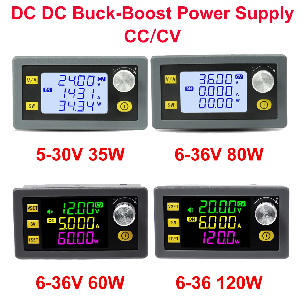 DC-DC 5-30V/6-36V Buck Boost Converter Adjustable Regulated Power Supply Input Constant Voltage Constant Current Charging Module