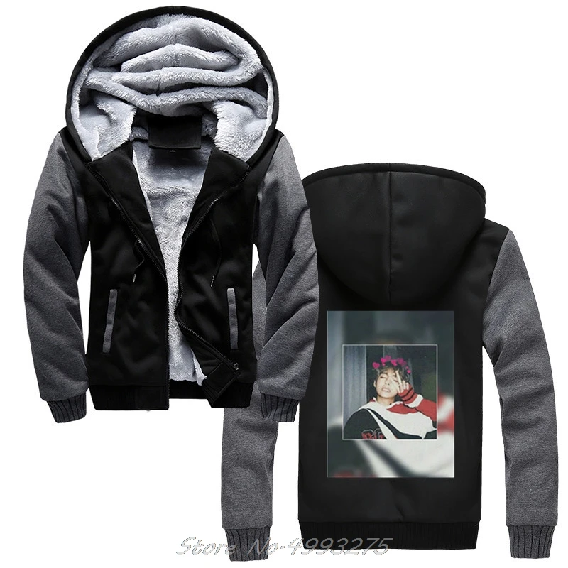 

Korean Style Hoodies Femme Kawaii Streetwear Men Fashion Wool Liner Jacket Thicken Sweatshirts