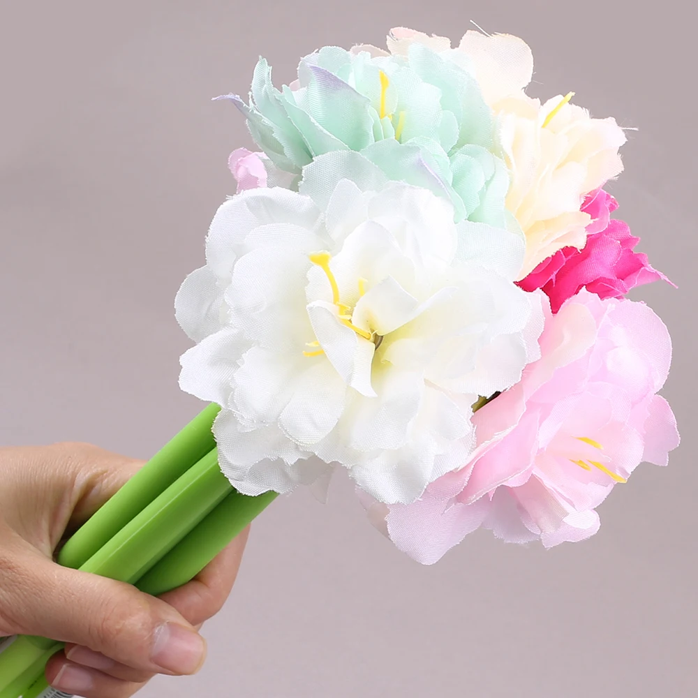 Новинка элегантные необычные ручки с цветком пиона милые кавайные гелевые