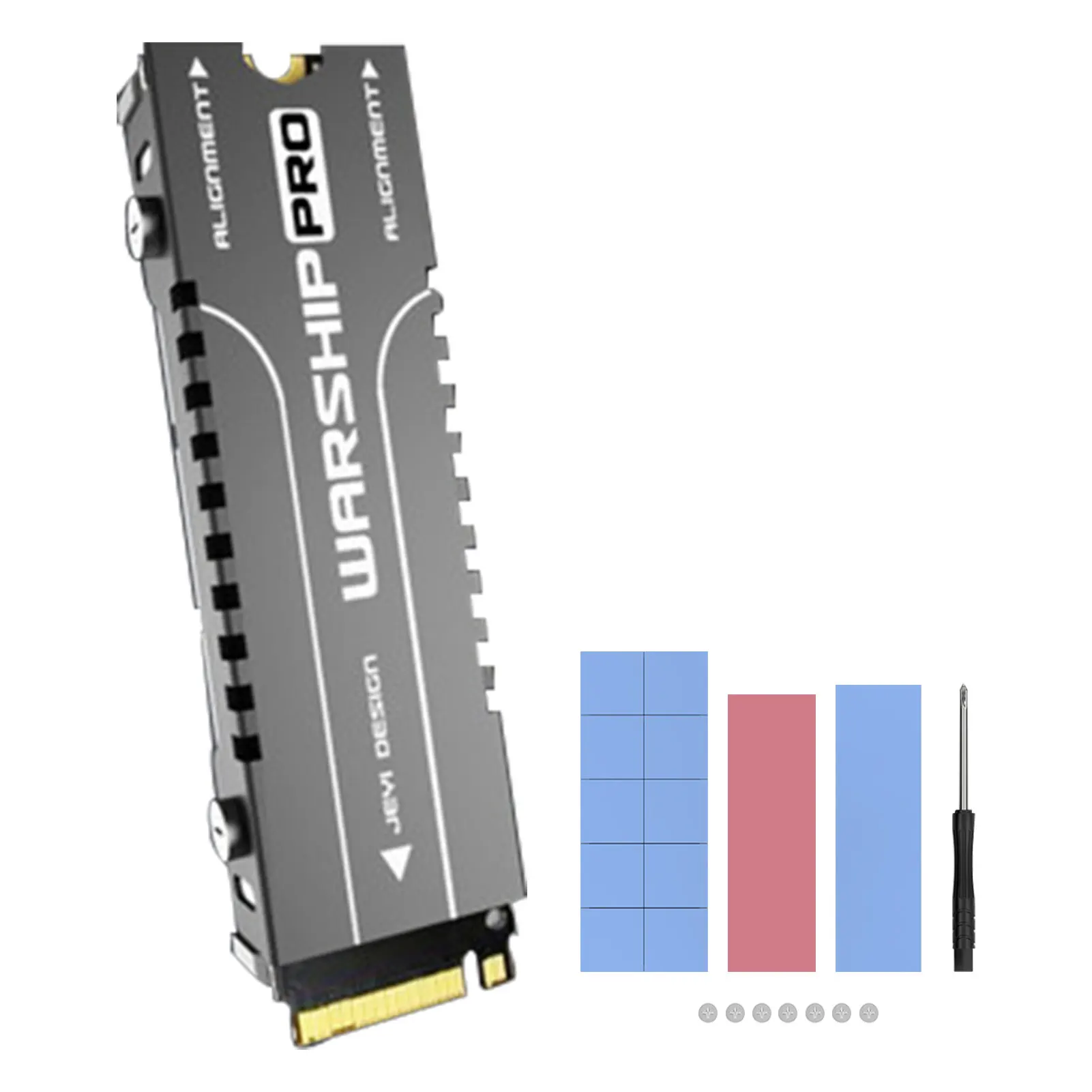 

Простая установка, охлаждающая черная термопрокладка из силикона, двусторонний радиатор SSD M 2 NVME, офисный ПК, мощные аксессуары Pcie