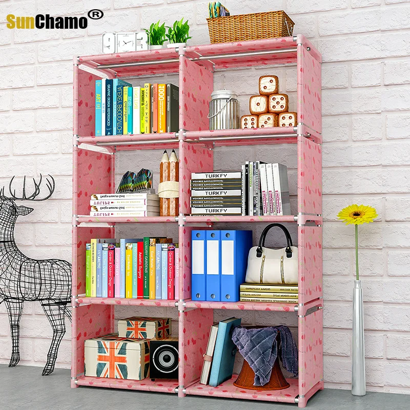 

5 Tier 8 Cube Bookcase Storage Shelves Book Display Shelving Rack Toys Books Organizer Shelf Children Small for Home