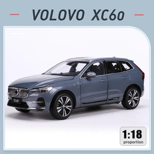 Imported 1/18 Volvo XC60 2022 SUV Diecast Alloy Car Model Toys Hobby kids gifts White/Silver/Gray Gift Collec