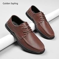golden sapling formal shoes men breathable leather casual loafers classics mens dress shoe lightweight business flats for man