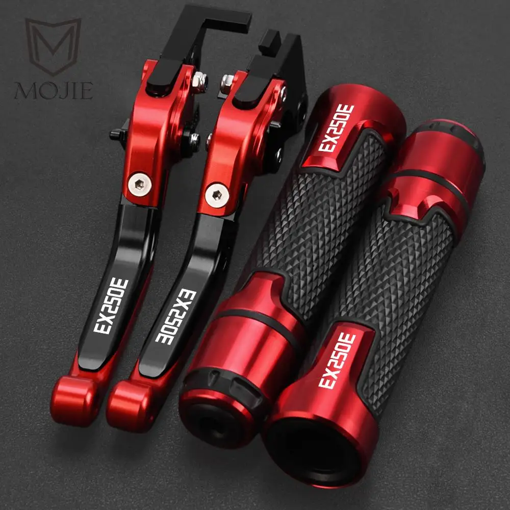 

Motorcycle CNC Adjustable Brake Handle Clutch Levers Handlebar Grips Ends FOR Kawasaki EX250E 1986-1987 EX 250 E EX250 E EX 250E