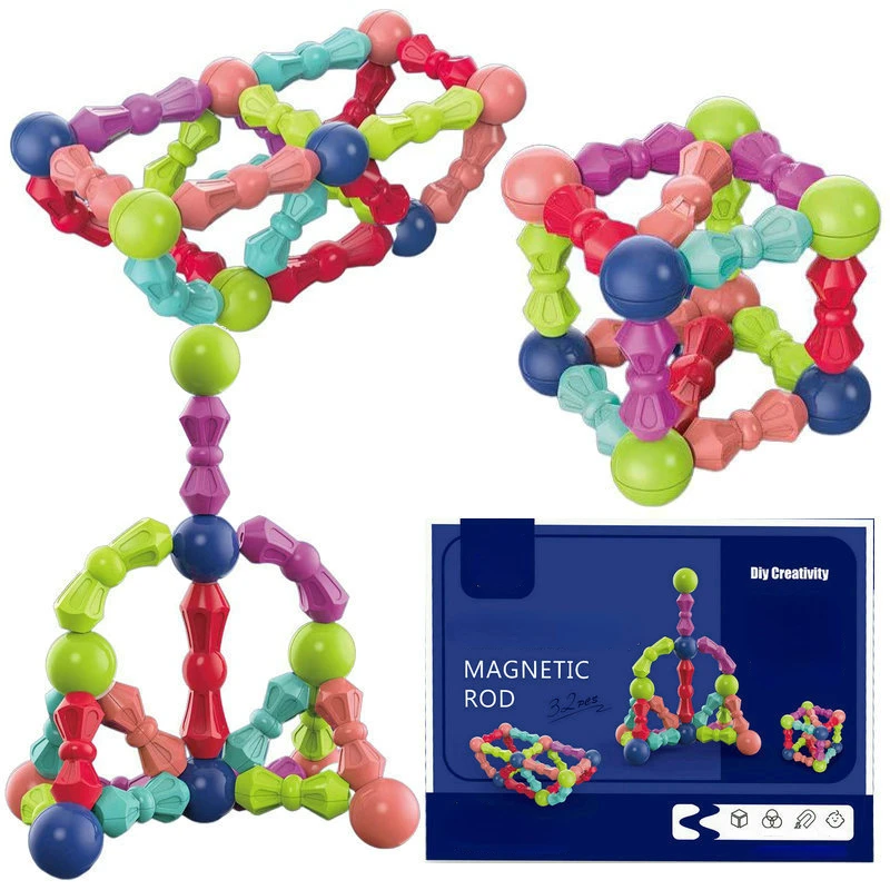 

New Magnetische Stick Bausteine Kinder DIY Magnet Sticks Bälle Bau Spiel Montessori Pädagogisches Spielzeug Kinder Geschenk Toy