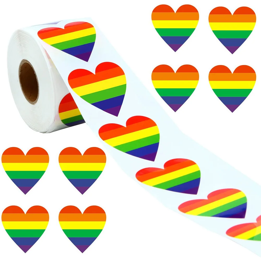 

Love Hearts Valentine's Day Stickers Sealing Sticker 8 Patterned Gift Decorations 500/roll Scrapbook Supplies DIY wholesale
