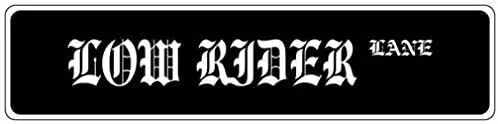 Lowrider Black Street Signs Настенный декор металлический знак Vintage Man Cave Garage 4x16 дюймов