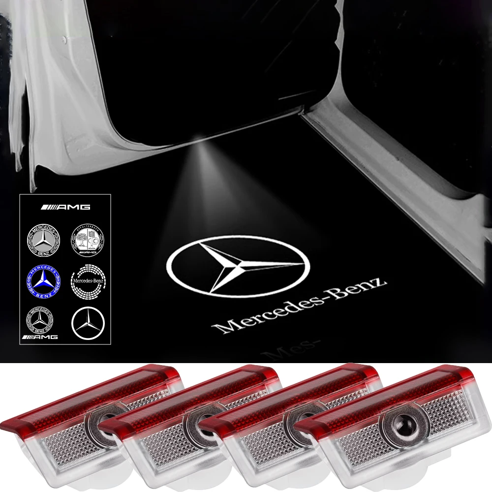 4 шт. двери автомобиля любезные огни эмблема HD приветственные лампы окружающее