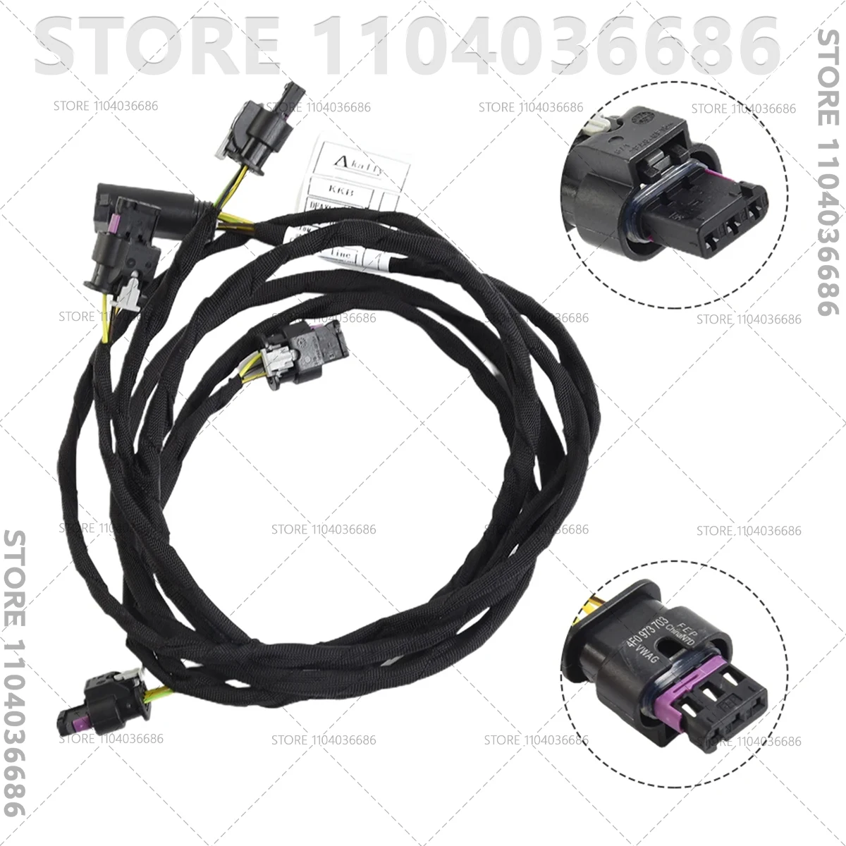 Фото Для 2013-2018 BMW 3/4 серии F30 F31 F32 F33 F34 F80 F82 F83 Жгут проводов датчика парковки переднего бампера PDC Кабель Пластик Металл №4