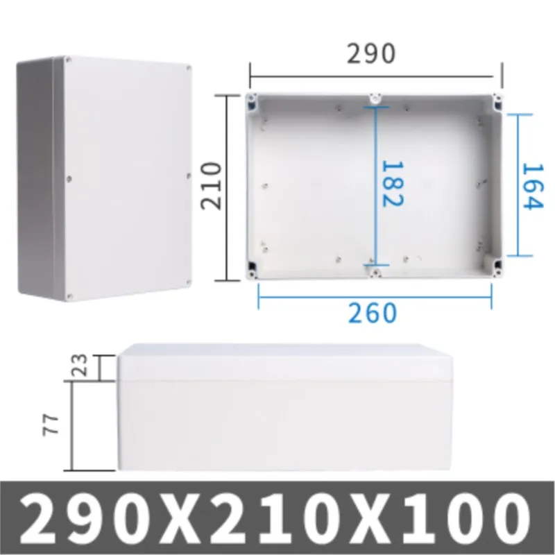 1 шт. 290x210x100 мм водонепроницаемая внешняя панель из АБС-пластика с кнопками питания