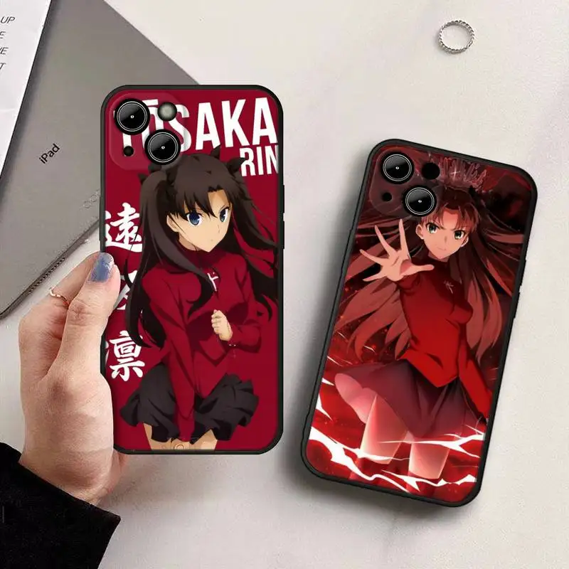 Чехол для телефона с аниме Рин тоhsaka iphone 13 12 11 Pro Max X XR XS Mini 7 8 6S plus 2020 se чехлы полным