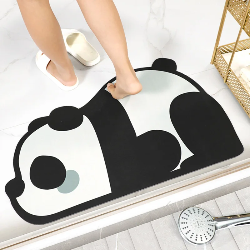

Cartoon Bathroom Floor Mat Absorbent Toilet Door Quick-Drying Foot Pad Diatom Mud Cushion Bathroom Toilet Non-Slip Door Mat