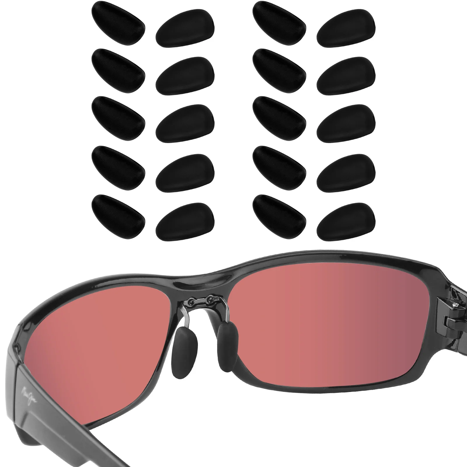 Сменные черные носовые упоры из силиконовой резины E.O.S для Maui Jim Big Wave MJ440 — 67 ммBamboo Forest MJ415 — 60 рамок, много вариантов (art.: 3920cfeefa02e) - 3920cfeefa02e