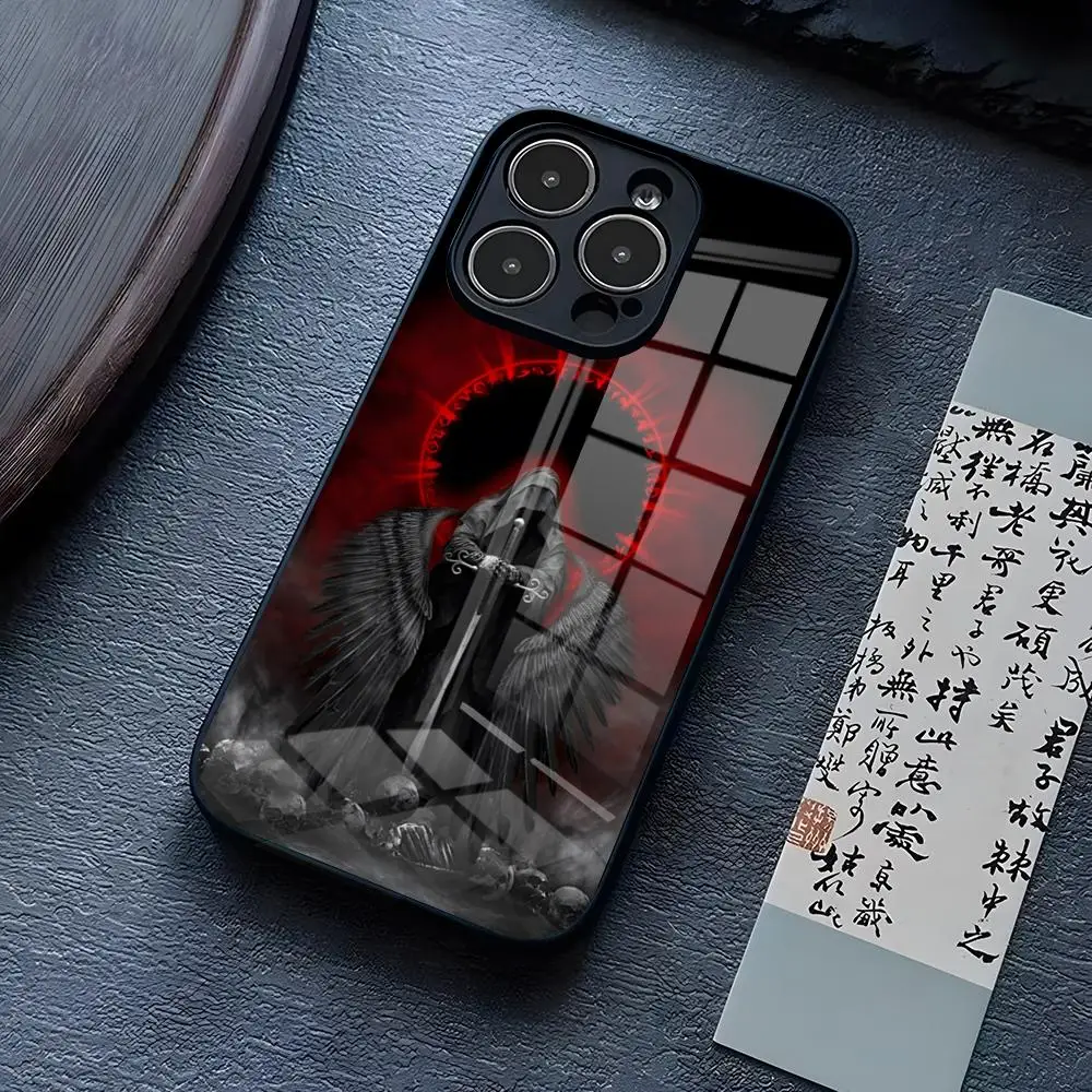 Чехол с закаленным стеклом для iPhone 15 Pro Max 14 12 11 13 Mini X XR XS 8 7 Plus SE