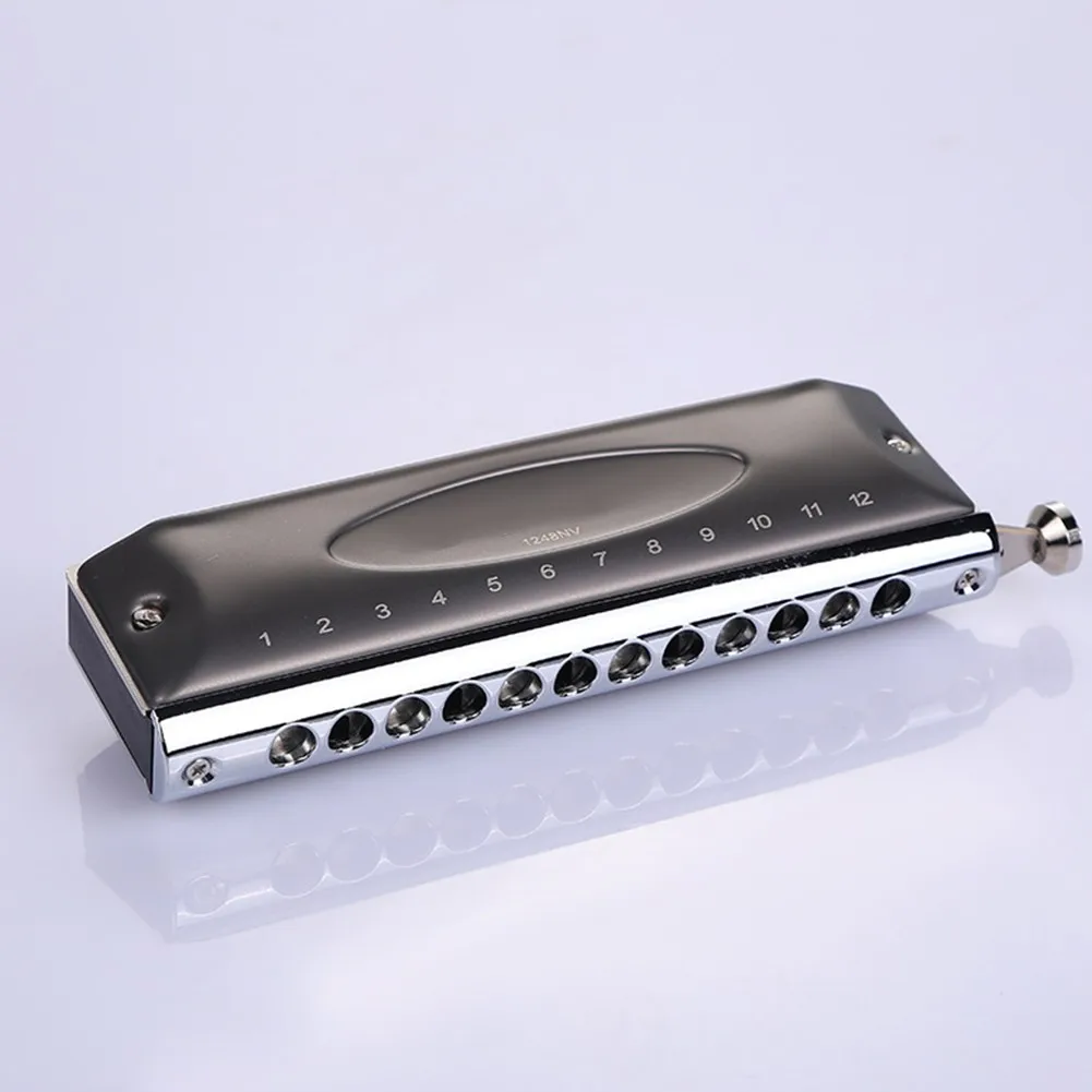 

Fashion High Quality Key Of C Chromatic EASTTOP 12 Holes 48 Tones Harmonica Without Membrane 1248NV 15.9*4.3*3CM