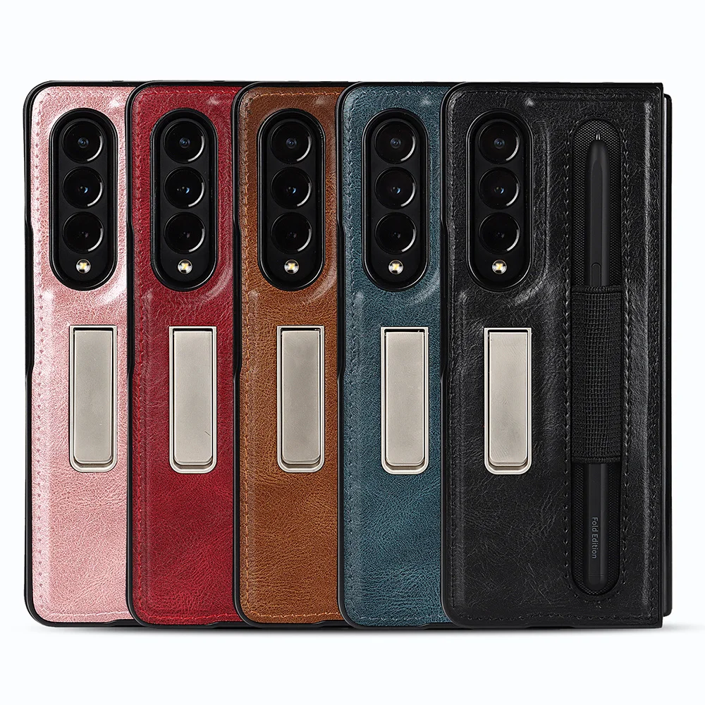 

Leather Case Luxury for For samsung Galaxy z Fold 3 Phone Protective Cover for Galaxy z Fold 3 5g Cases with Stylus s Pen Holder