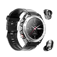 new t92 smart watch bracelet 2 in 1 tws wireless earbuds 1 28inch heart rate blood pressure sports waterproof smartwatch best