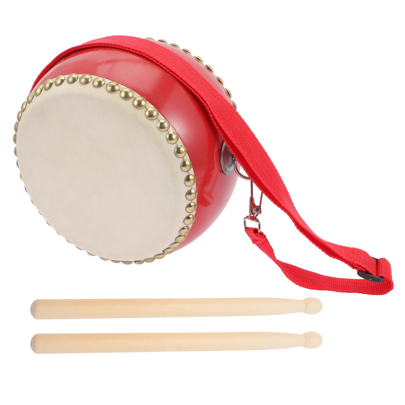 

Drum Wooden Toys Babies Education Percussion Instrument Waist Kids Big Music Children's Cowhide Toddler