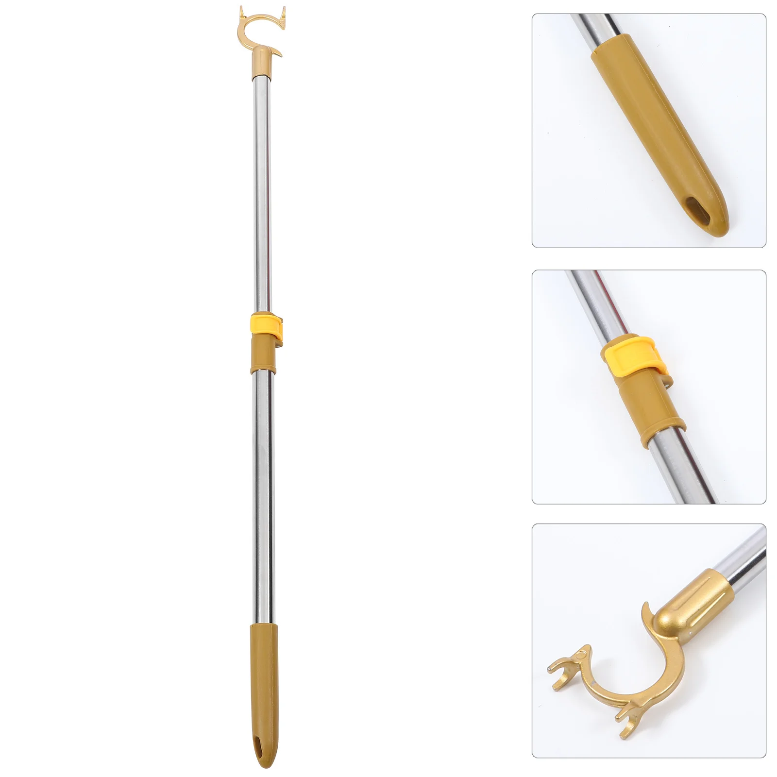 

Retractable Clothing Pole Adjustable Clothesline Rod Wardrobe Aluminum Alloy Reach Garment Stainless Steel Metal Closet