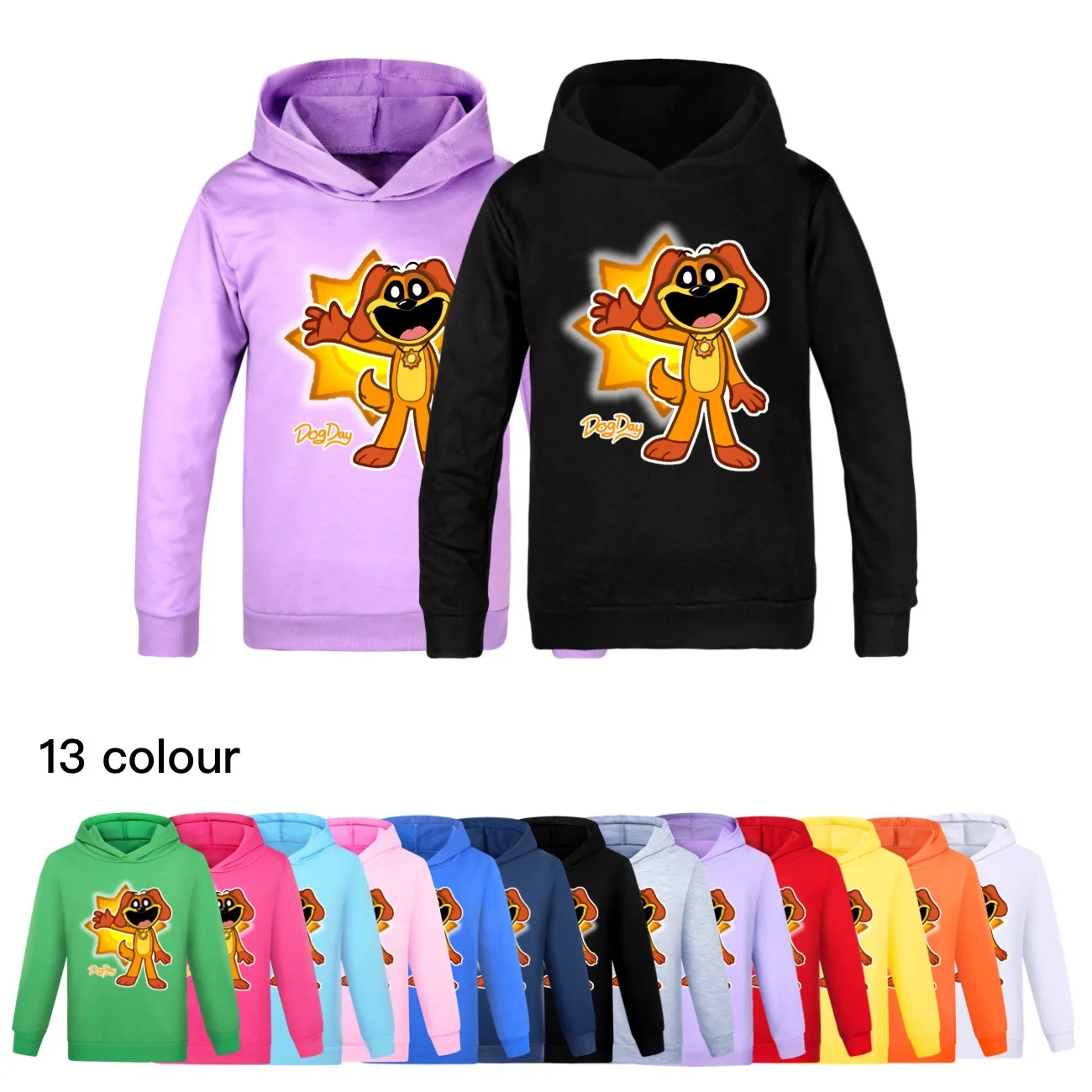 Детская толстовка с рисунком улыбающегося животного осенние толстовки для