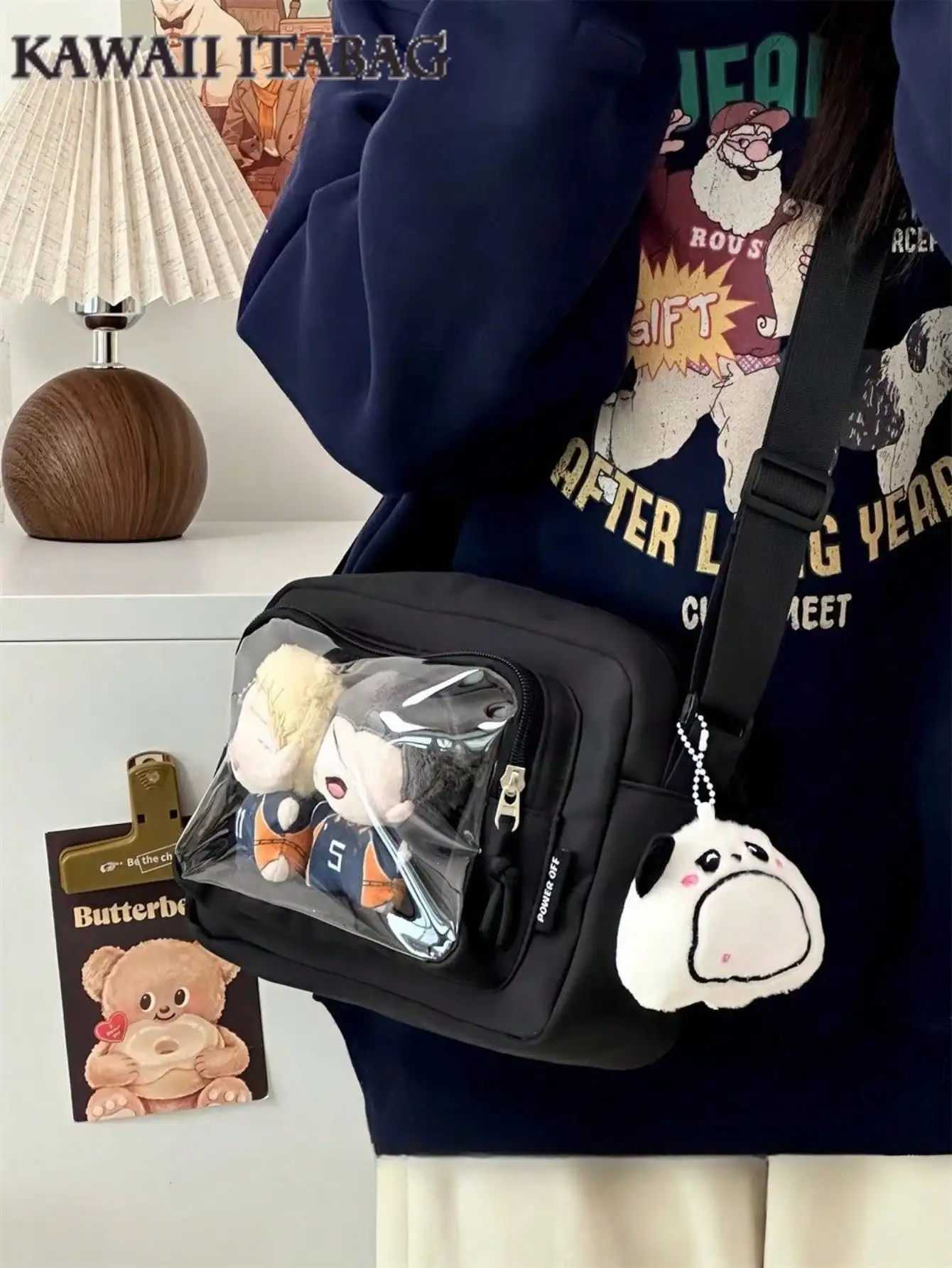 Фото Кавайные маленькие сумки Itabag для девочек ярких цветов, прозрачные кошельки, сумка через плечо для женщин, сумка Ita, сумки из ПВХ «сделай сам» №1