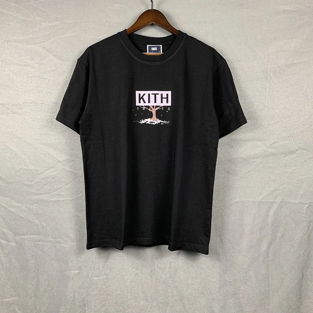 

Kith Box Logo Floral Print Graphic T Shirts Casual Men Women T-shirt Fashion Summer Daily Tee Tops