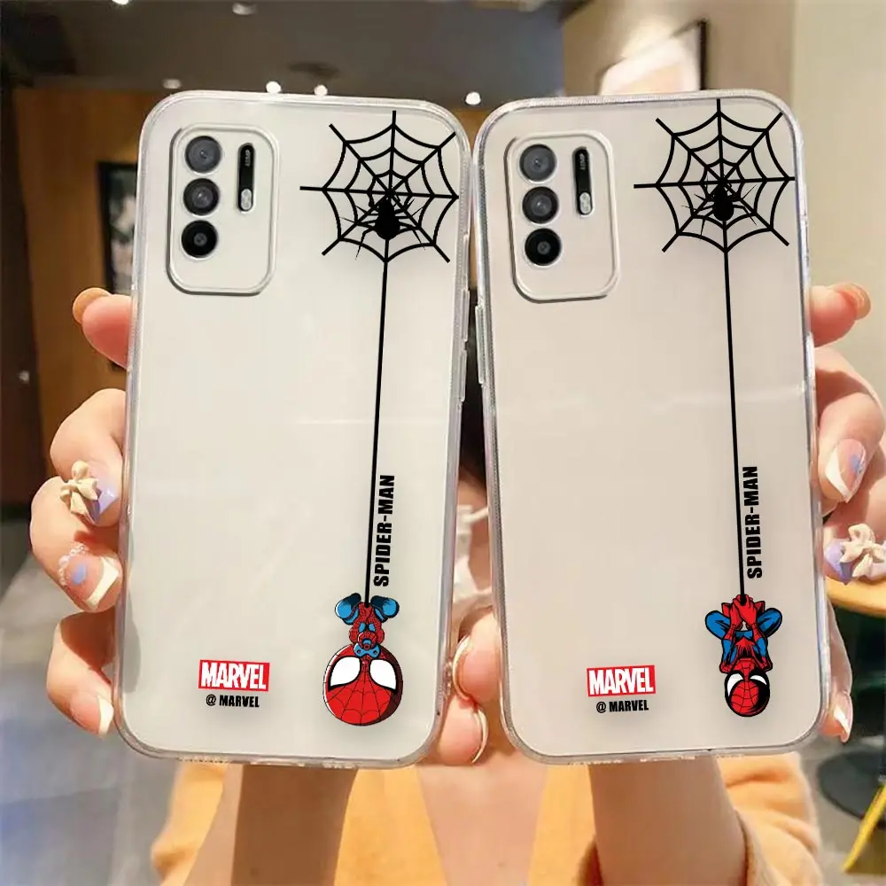 

Clear Case For OPPO A93 A92 A91 A83 A76 A74 A73 A72 A57 A55 A54 A53 A52 A36 A35 A16 A15 A12 S 4G 5G Case Cute Marvel Spider-Man