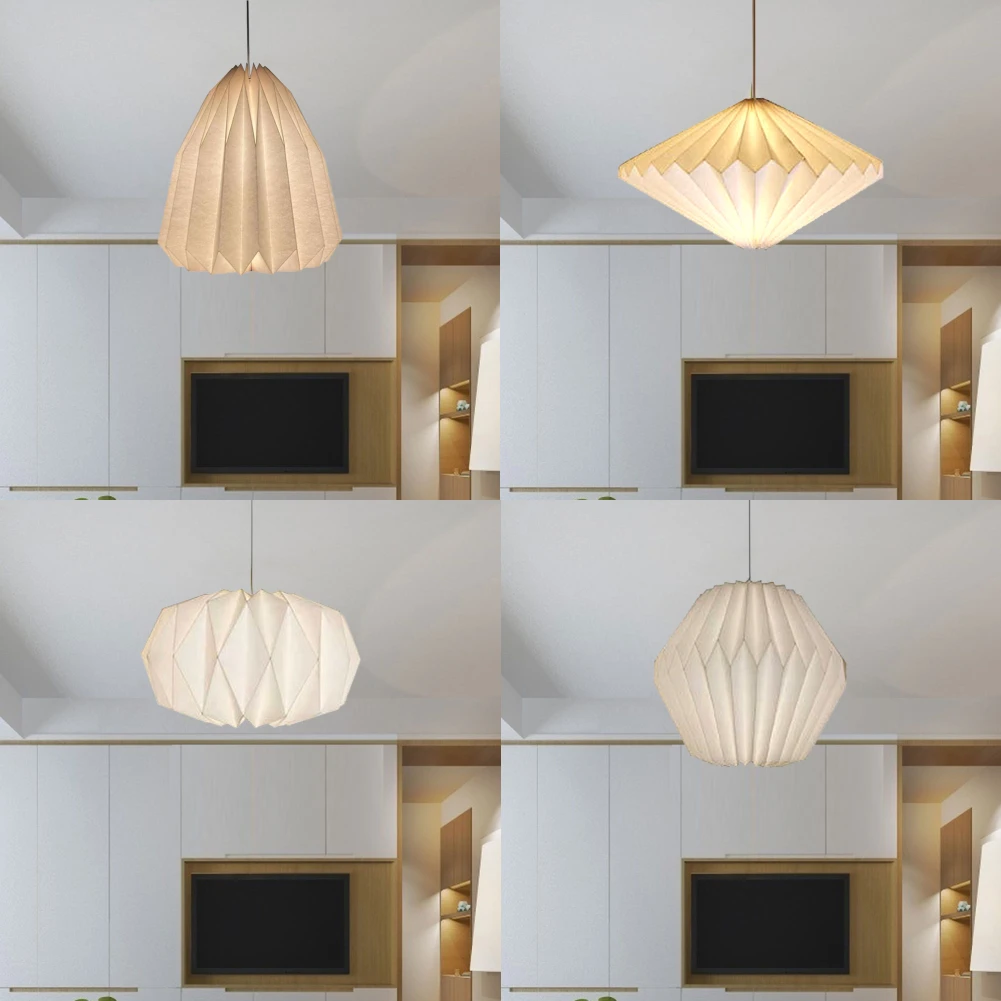 

["2023 Nordic Creative Paper Origami Lantern Shade Складной подвесной подвесной светильник Art Decor для гостиной, спальни, столовой"]