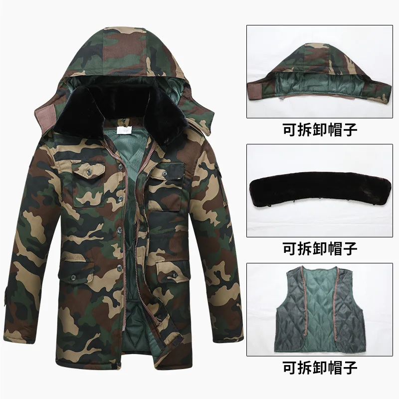 Men Parka Camouflage Winter Jacket Men Warm Thick Double Layer Winter Parka Men Outerwear -30° Clothing Plus Size Men Thermal