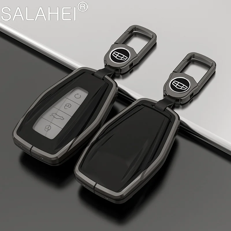 Металлический чехол для автомобильного ключа, чехол для защиты Geely Coolray X6, аксессуары для геометрии c Emgrand Global kulrey Hawk GX7 okavango