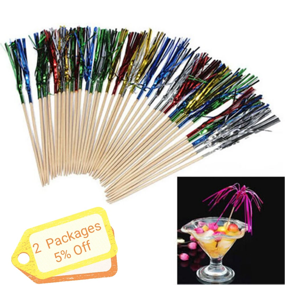 

40Pcs Cocktail Fireworks Drinking Picks Sticks for Wedding New Year Party Decoration Supplies Drink Holiday Stick Ornaments
