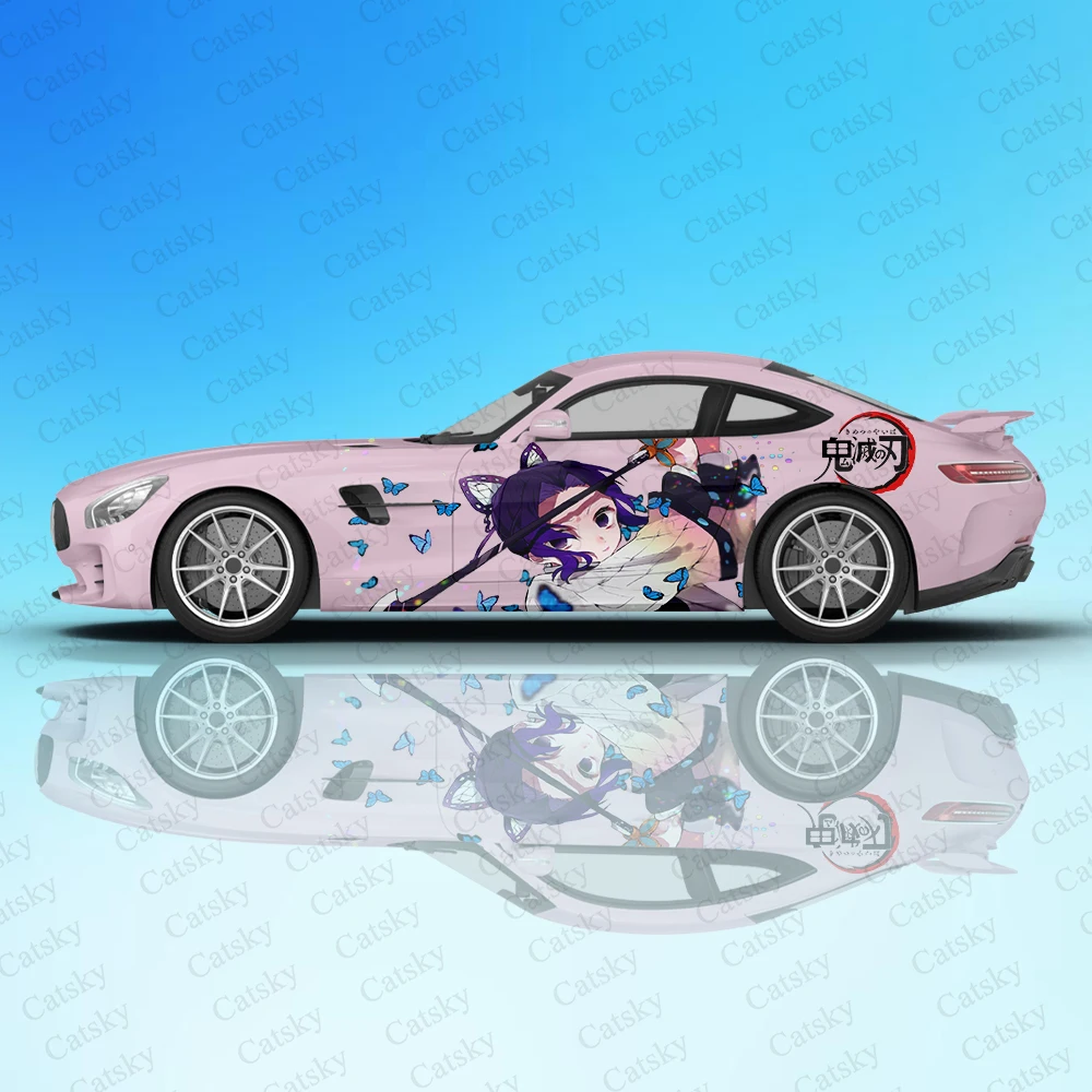 

Car Anime Racing Decals Demon Slayer Kamado Tanjirou Decal Vinyl Car Side Stickers Set Sticker Kimetsu no Yaiba Kochou Shinobu