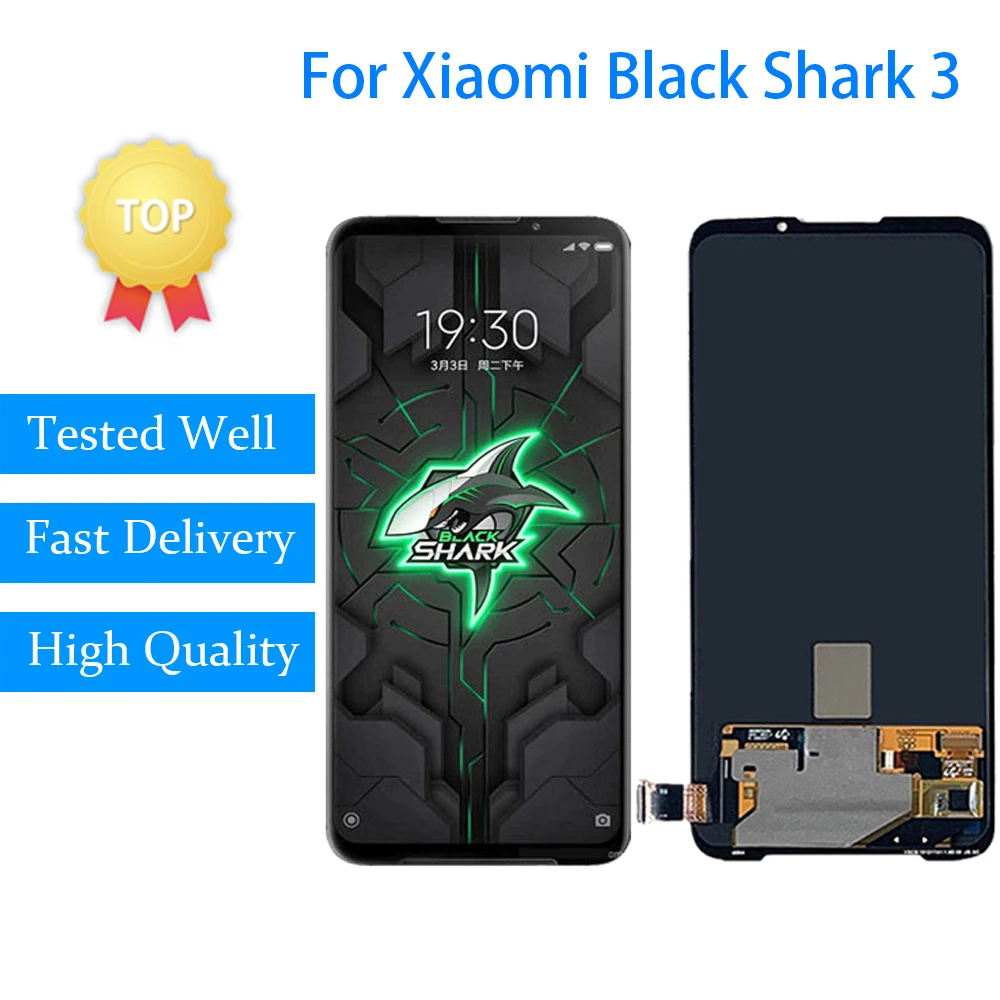 

6.67''Original For Xiaomi Black Shark 3 LCD Display KLE-H0 KLE-A0 Touch Screen Digitizer Assembly For Xiaomi BlackShark 3 Lcd